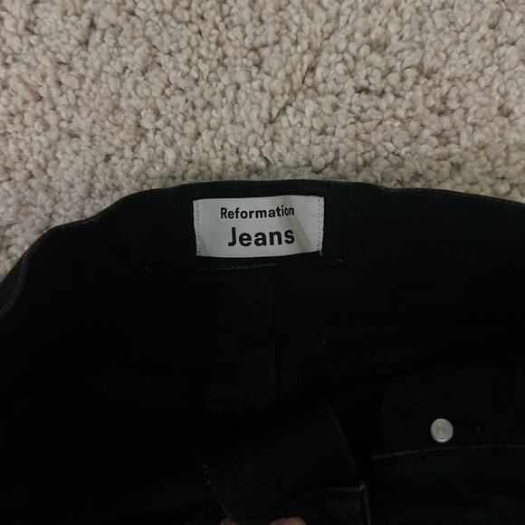 Reformation Jeans Black Skinny High Rise Denim Size 31 Style 10201 - Picture 7 of 10